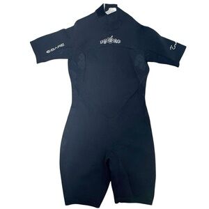 Bare Women's Sz 12 Short Sleeve Shorty Wetsuit 100% Nylon Neoprene Water Sports